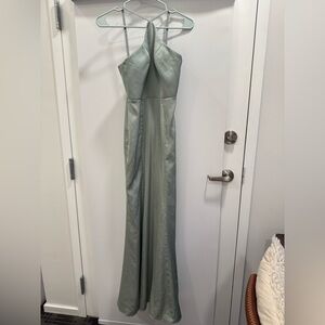 Azazie Stacey Sage Green Dress